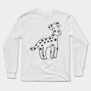 Dalmation dog with heart nose Long Sleeve T-Shirt